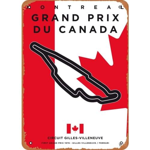 My F1 Racetrack Posters Awesome Minimalist Formula Wall Art 20x30 Metal Tin Retro Vintage Sign