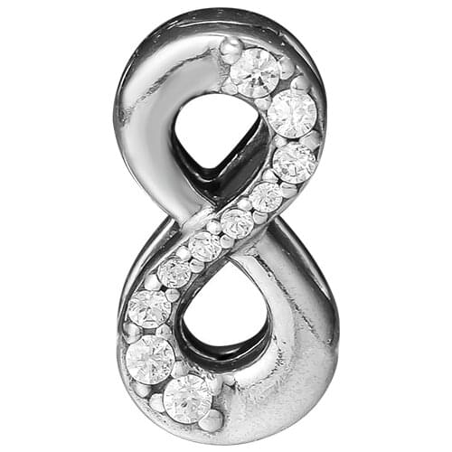 Fits andora Reflexions Bracelet Sparkling Infinity Clip Charm Real 925 Sterling Silver Beads for Jewelry Making kralen perles