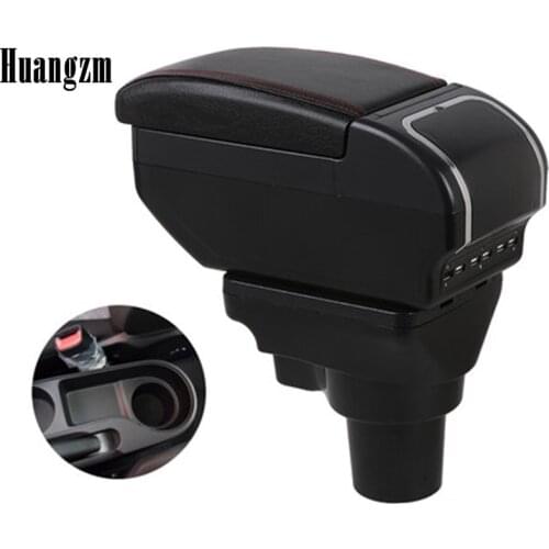 Armrest For KIA Rio 4 2017-2019 Rotatable Center Centre Console Storage box USB Charging ashtray cup holder car-styling modifica