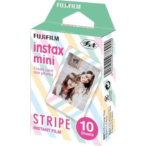 10-30 Sheets Instax Mini Stripe Frame Film For Fujifillm Instant Mini 11, 9, 8, 7s Camera For SP-1/2 Printer, Link
