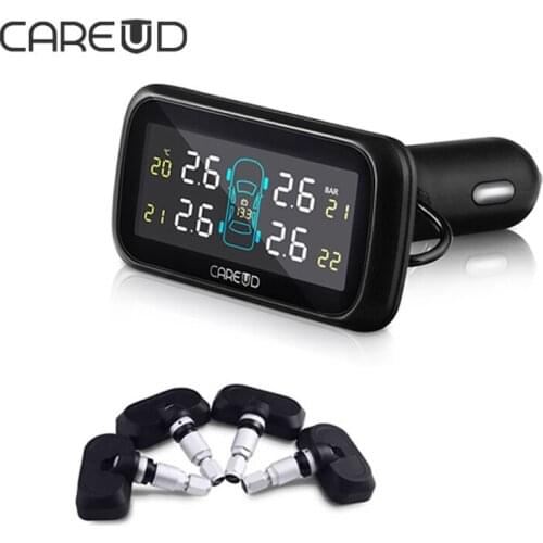 CAREUD TPMS U903 Smart Car Type Pressure Monitoring System 4PCS Internal Sensor Battery Long-Life Time Car Electronics TPMS