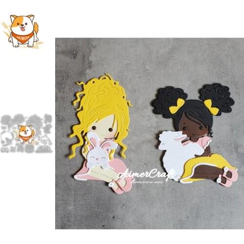 Sitting hugging sheep Easter Metal Cutting Dies Scrapbooking Stencil DIY Embossing Craft Die Cuts Card Making New Dies For 2020