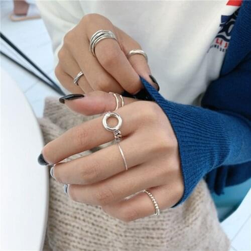 Ventfille Women's Silver Rings