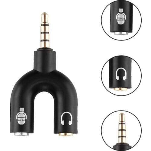 Y-type 3.5mm audio converter split wheat adapter 2 in 1 splitter 1 to 2 Adapter For mobile phone computer PC For laptop phone