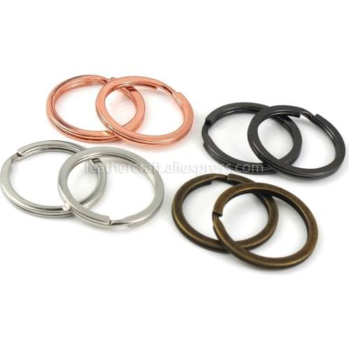 10pcs Metal Split Rings Double Loop Keyring 30mm Keychain Keys Holder DIY Leather Craft Hardware More Color