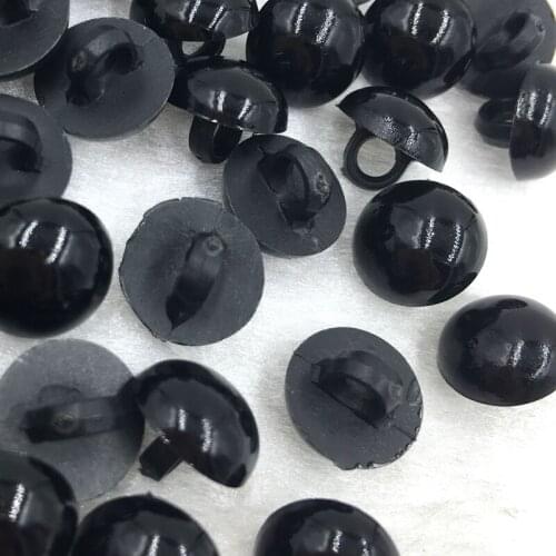 100pcs 10MM Black Plastic Buttons Scrapbooking Sewing Craft PH133