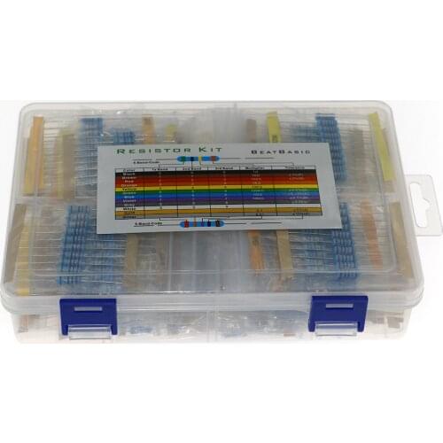 860Pcs/Box 86Values Each 10Pcs Metal Film Resistor 1% 1W Assorted Kit 0.1 ohm~ 10M ohm Capacitor Range