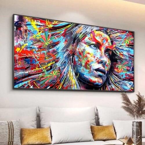 Abstract Canvas Art Classical Oil Painting Large Size Graffiti Woman Painting Wall Pictures for Living Room Modular Pictures