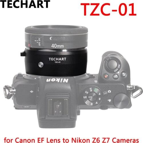 TECHART TZC-01 Lens Adapter for Canon EF Lens to Nikon Z6 Z7 Z50 Camera Adapter Ring EF-NK Z Mount Auto Focus AF