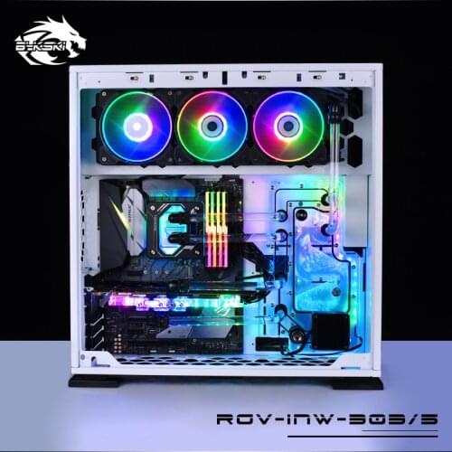 BYKSKI Acrylic Board Water Channel Solution kit use for IN WIN 303/305 Case / Kit for CPU and GPU Block / Instead reservoir