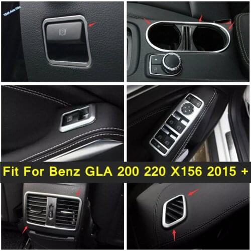 Lapetus Car Styling Inside Door Handle Surround Window Lift Switch Cover Trim For Mercedes-Benz GLA 200 220 X156 2015 2016 2017