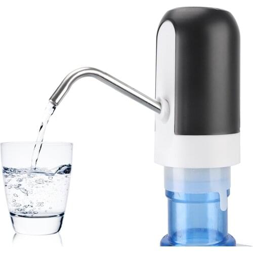 Barreled Water Pumping Device USB Rechargeable With Blue LED Light Automatic Water Dispenser Wireless Electric Water Pump