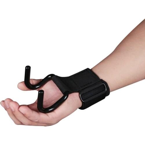 2pcs Wrist Support With Hooks Anti-Slip Adjustable Gloves Gym Fitness Weight Lifting Arms Strength Training Strap Grip Accessori