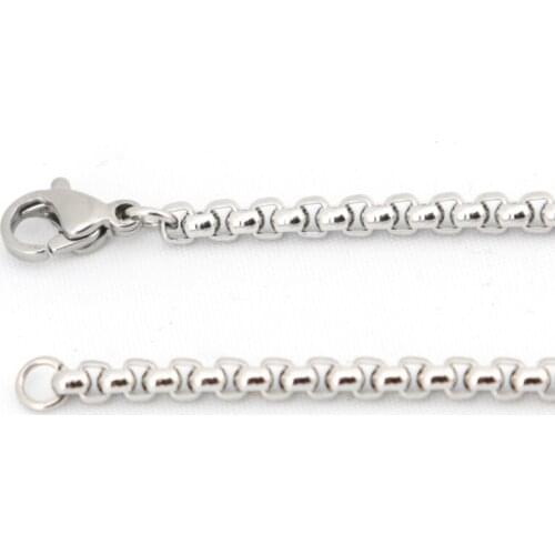 10pcs 3.0 mm Width 24'' Silver Stainless Steel bamboo joint Necklace Chain For memory Glass Locket & oil Diffuser Locket