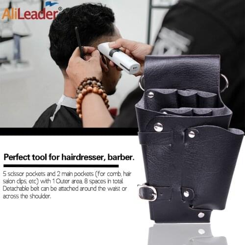 Alileader Scissor Pouch Holster With Belt For Hairdressers Salon Hair Stylist Barber Scissors Hairdressing Waist Holder Bags
