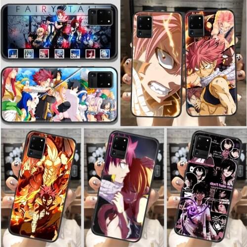 Fairy Tail Anime Phone case For Samsung Galaxy Note 4 8 9 10 20 S8 S9 S10 S10E S20 Plus UITRA Ultra black fashion Etui painting