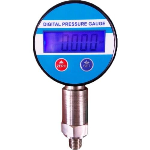 0-60Mpa 0.25%FS Battery-Powered Digital LCD Vacuum Stainless Steel Pressure Gauge psi/ Bar/ kgf/cm2/Kpa