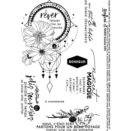 French Clear Stamp for Scrapbooking Transparent Silicone Rubber DIY Photo Album Decor 010