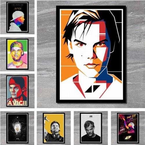 Perfect JL Avicii Legend DJ Music Singer Star Modern Abstract Poster Prints Paintings Classic Movie Poster Wall Stickers