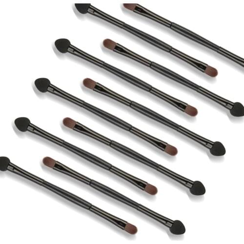 2020 New 10pcs/lot Nylon Bristle Double-head Eye Shadow Brush Soft Bristles Easy To Apply Double-end Eyeshadow Brushes
