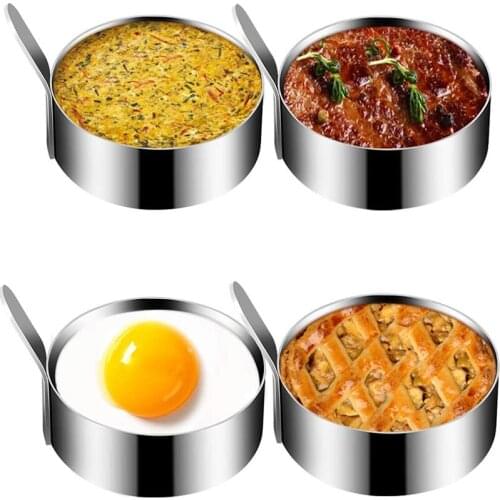 Pancake Smooth Fried Eggs Ring Set Muffin Stainless Steel Heart Shaped Non Stick