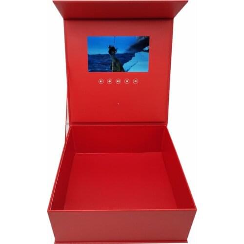 Hardcover box video Brochure 7inch 2GB memory Universal Video Greeting Card HD watching booklet box for Advertising business