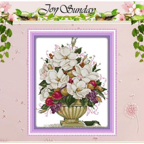 The Beautiful vase (2) Counted Cross Stitch 11CT 14CT Cross Stitch Set Wholesale flower Cross-stitch Kit Embroidery Needlework
