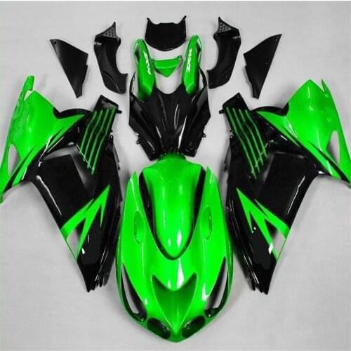 Injection mold Fairing kits for Kawasaki ZX14R 2006 2007 2008 2009 2010 2011 green black ZX 14R 06-11 ABS motorcycle fairings