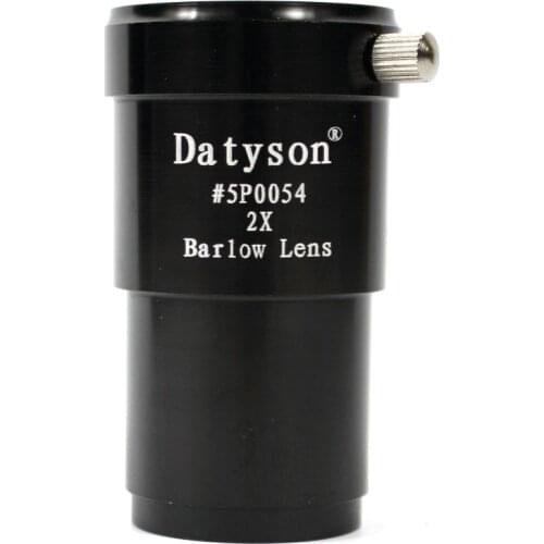 Metal 1.25 Inch 2x Barlow Lens Camera T Adapter Telescope Eyepiece Fully Multi-Coated