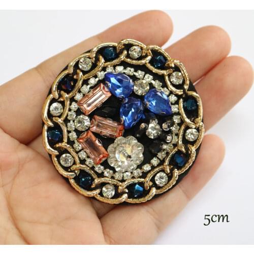 Fashion Handmade eye rhinestone beaded patches for clothing DIY sew patch embroidered applique decorative sequins Parches star