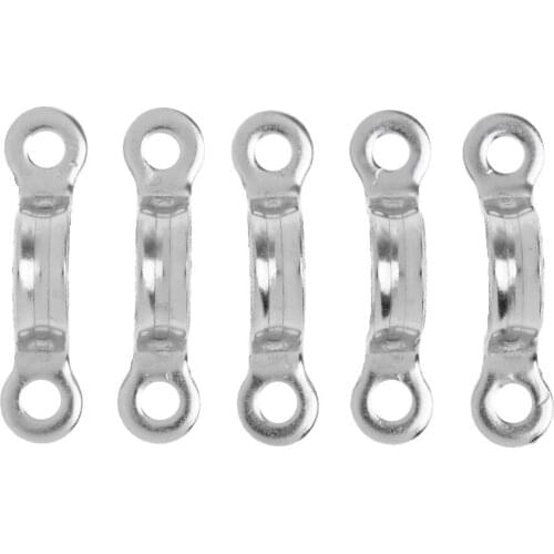Marine 5 Pieces Marine 316 Stainless Steel Sheet Eye Lacing Strap Saddle Clip for Kayak Canoe Fishing Dinghy Boat Accessories