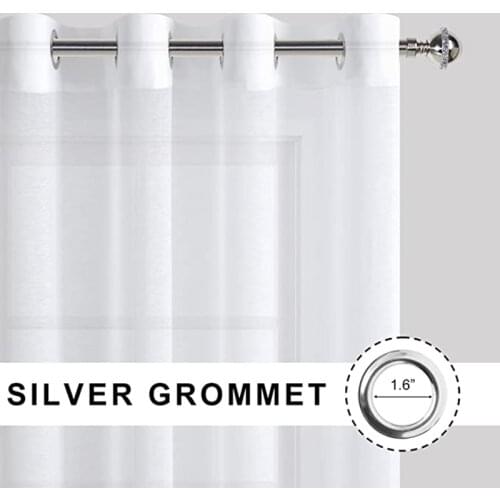 White Chiffon Tulle Curtains For Living Room Soft Sheer Curtain Bedroom Kitchen Window Treatment Finished Voile Drape Decoration