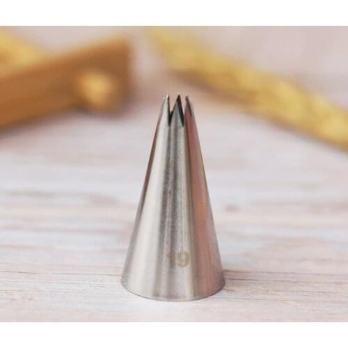 #19 Icing Nozzle Piping Tip Stainless Steel Cake Decorating Tips Icing Piping Pastry Tip Tools Bakeware Small Size