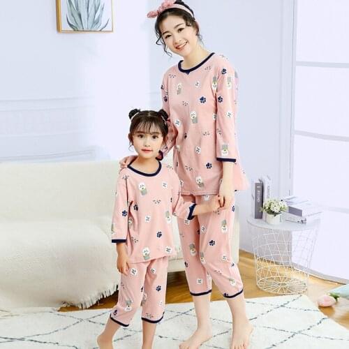 New 2021 Summer 2pcs Children Pajama of Nightwear Casual Cotton Childrens Pajamas Set Childrens Suit Baby Cute Clothes Sets