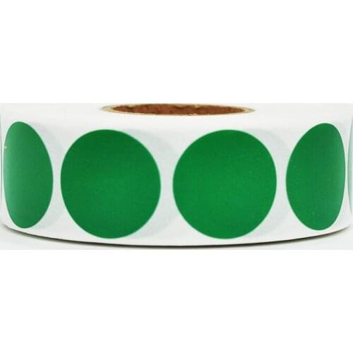 New Green 19mm Round Food Safety Permanent Adhesive Label Sticker Adhesive Labels 1000/Roll, 1 Rolls/Pack