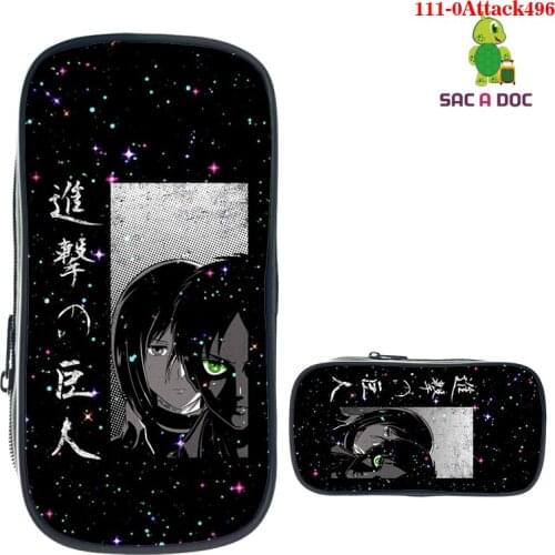 New Anime Attack on Titan Pencil Case Children Boys Girls Students Stationery Bag High Quality Cute Pencil Case Fashion Pen Bags