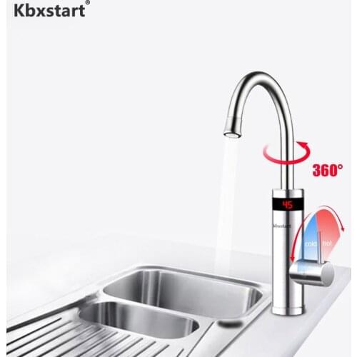 New Kitchen Electric Instant Water Heater Hydrant Stainless Steel Electric Water Heater Faucet Instant Tankless Heater Bib Tap