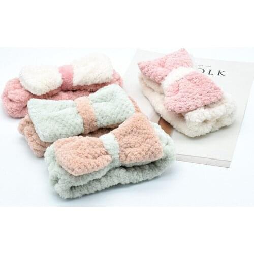 1PCS Cute Bow Hair Holder Hairbands Fleece Bow Animal Ears Headband For Women Girls Turban Fashion Hair Accessories