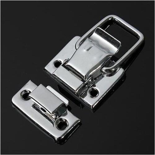 2pcs Silver Fastener Toggle Latch Catch Chest Case Suitcase Boxes Chests Trunk Lock
