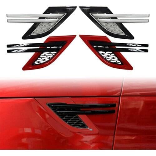 2Pcs Car Side Fender Mesh Grille For Land Rover Range Rover Sport L494 2014 2015 2016 2017 ABS Plastic Exterior Air Intake Grill