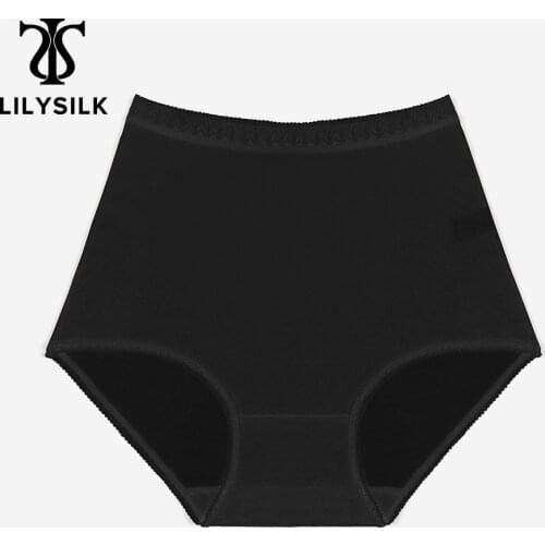 LilySilk Silk Knitted Panty With Lace Trim Comfortable Free Shipping