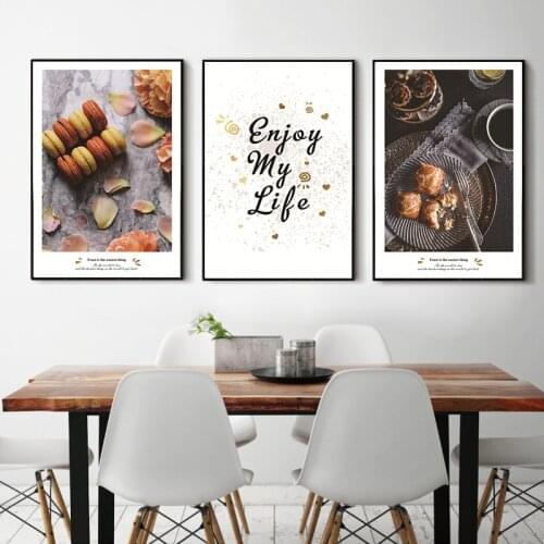 Modern Letter Quote Poster Nordic Canvas Painting Decor Home Nordic Painting Food Art Minimalist Picture Print Living Room Decor