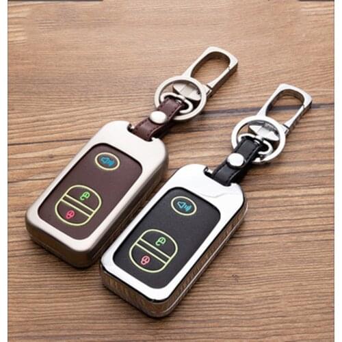 Zilly light Car Key Case For Toyota Land Cruiser Prado 150 Camry Prius Crown For Subaru 2013 2014 Foreste Outback XV legacy