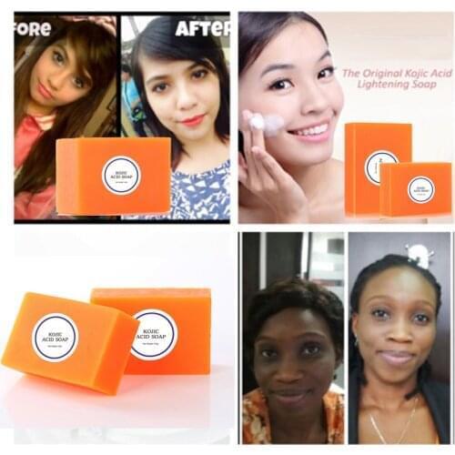 Dark Black Skin Lightening Soap Kojic Acid Whitening Soap Kojic Acid Glycerin Brighten Face Body Skin Bleaching Soap 100g
