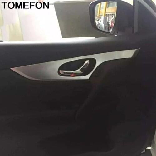 TOMEFON For Nissan Qashqai J11 2016 2017 2018 2019 Inner Door Handle Bowl Strip Moulding Cover Trim Exterior Accessories ABS