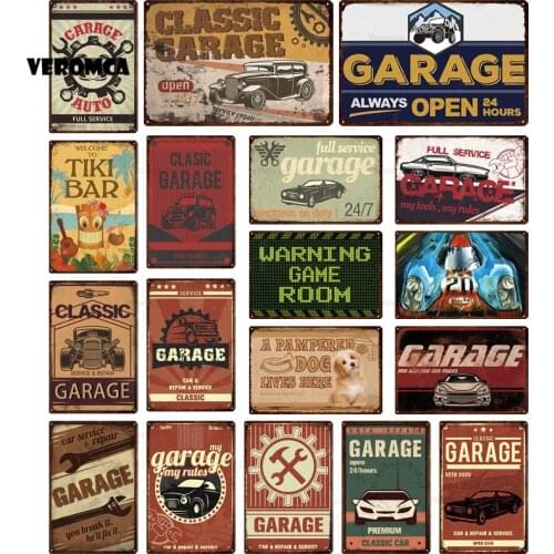 Vintage Car Motor Warning Slogan Tin Sign Retro Classic Garage Metal Poster Wall Decor Bar Gamer Home Decoration Accessories