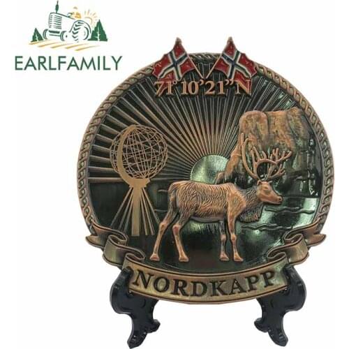 EARLFAMILY 13cm x 10.8cm for Nordkapp Logo Car Stickers Personality Anime Waterproof Surfboard Motorcycle Scratch-proof Decal