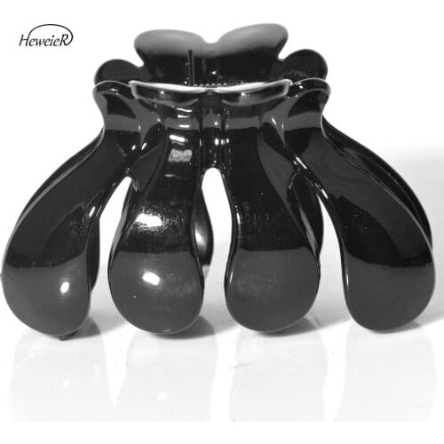 Women Lady Plastic Black Hair Crab Clamp Grasp Claws Clip Combs Fashion Headwear Hairpins Headdress Hairpiece Hair Accessories