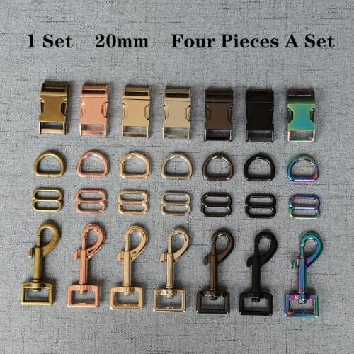 1 Set 20mm Metal D Ring Snap Hook Adjustable Release Buckle Environmental High Quality handbags DIY Accessories