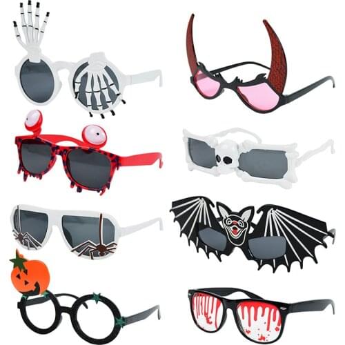 1PC Halloween Party Glasses Masquerade Funny Glasses Pumpkin Skull Skull Spider Web Scary Eyeball Glasses Halloween Decorations